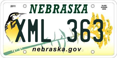 NE license plate XML363