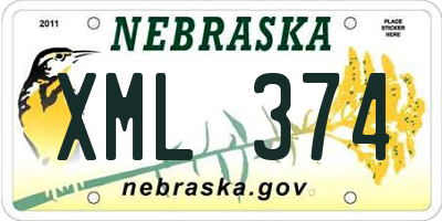 NE license plate XML374
