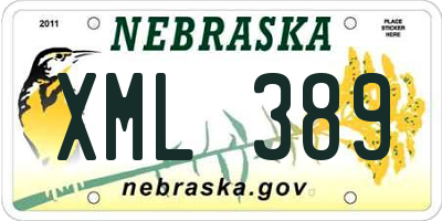 NE license plate XML389