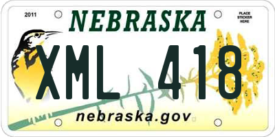 NE license plate XML418