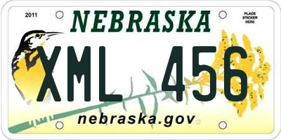 NE license plate XML456