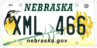 NE license plate XML466
