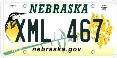 NE license plate XML467