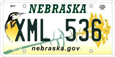 NE license plate XML536