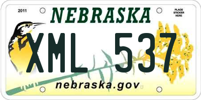 NE license plate XML537