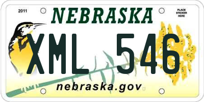 NE license plate XML546