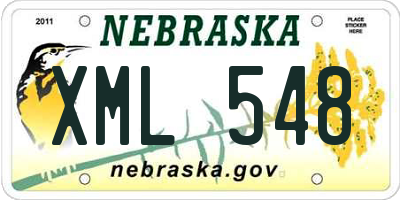 NE license plate XML548