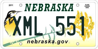 NE license plate XML551
