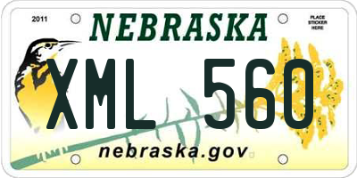 NE license plate XML560