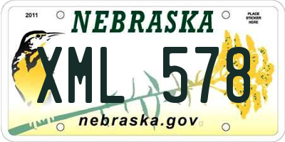 NE license plate XML578