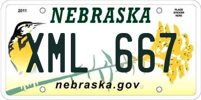 NE license plate XML667