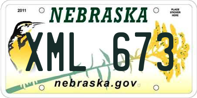NE license plate XML673