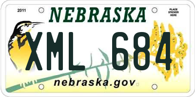 NE license plate XML684