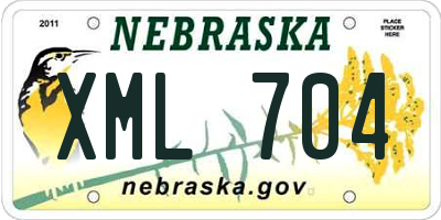 NE license plate XML704