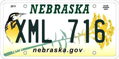 NE license plate XML716