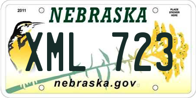 NE license plate XML723