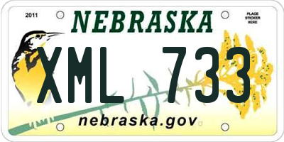NE license plate XML733