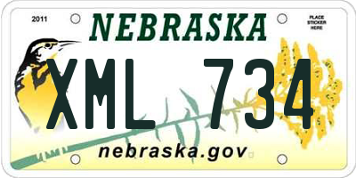 NE license plate XML734