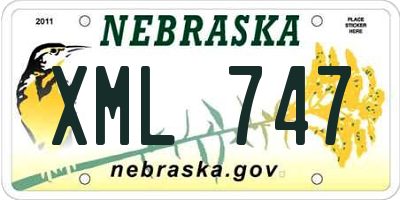 NE license plate XML747