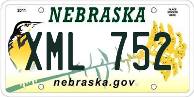 NE license plate XML752