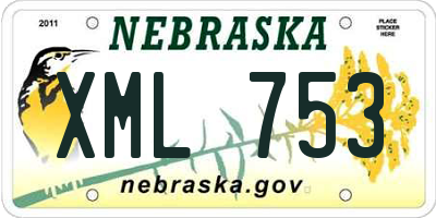 NE license plate XML753