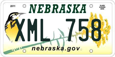 NE license plate XML758