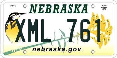 NE license plate XML761