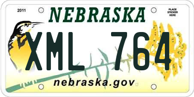 NE license plate XML764