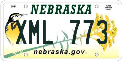 NE license plate XML773