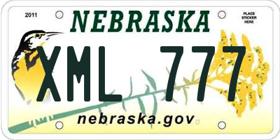 NE license plate XML777