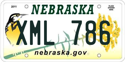 NE license plate XML786