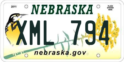 NE license plate XML794