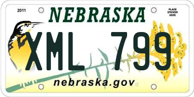 NE license plate XML799