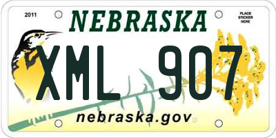 NE license plate XML907