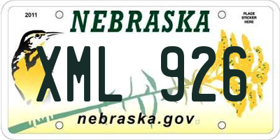 NE license plate XML926