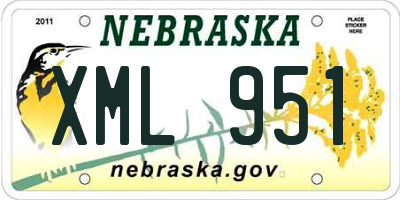 NE license plate XML951