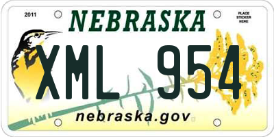 NE license plate XML954