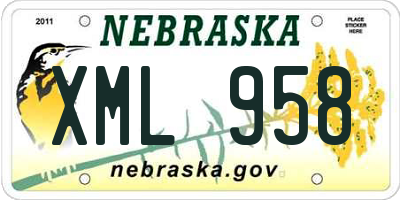 NE license plate XML958
