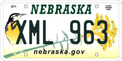 NE license plate XML963
