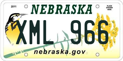 NE license plate XML966