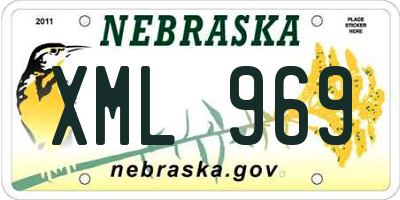 NE license plate XML969