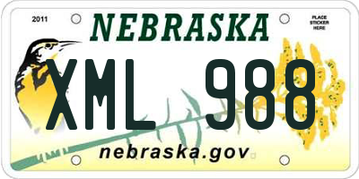 NE license plate XML988