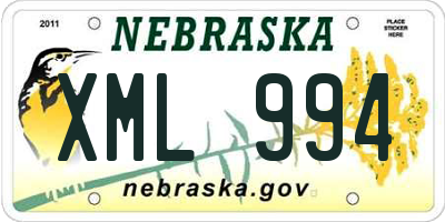 NE license plate XML994