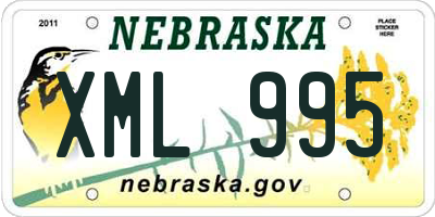 NE license plate XML995