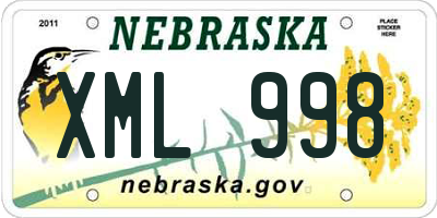 NE license plate XML998
