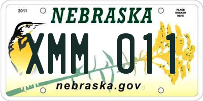 NE license plate XMM011