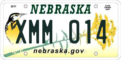 NE license plate XMM014