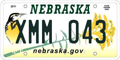 NE license plate XMM043