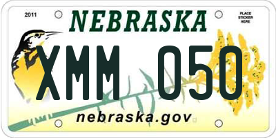 NE license plate XMM050