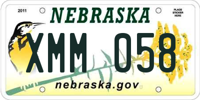 NE license plate XMM058